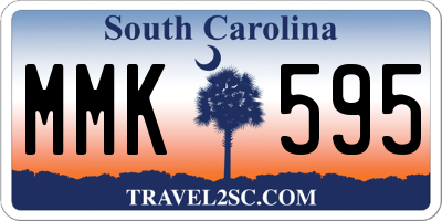 SC license plate MMK595
