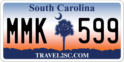 SC license plate MMK599
