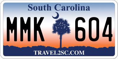 SC license plate MMK604