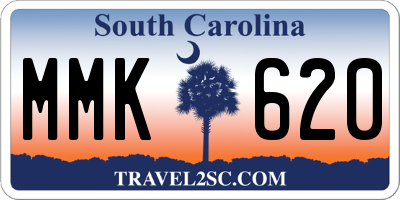 SC license plate MMK620