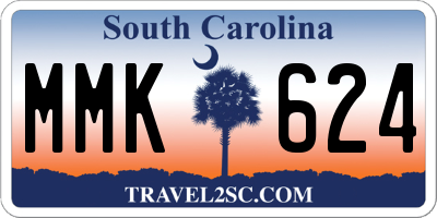 SC license plate MMK624