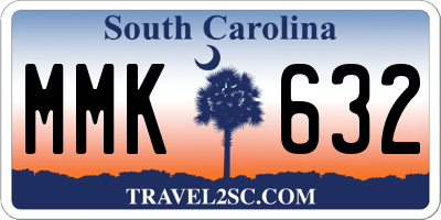 SC license plate MMK632