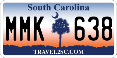 SC license plate MMK638