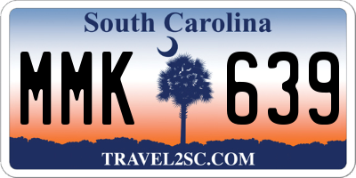 SC license plate MMK639