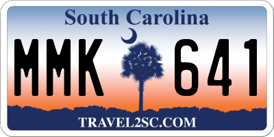 SC license plate MMK641
