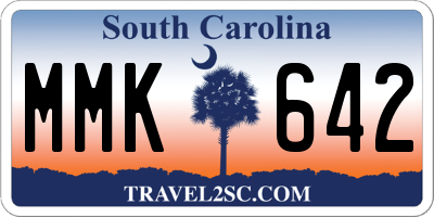 SC license plate MMK642