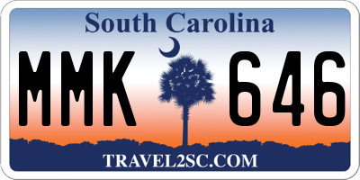 SC license plate MMK646