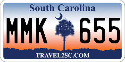 SC license plate MMK655
