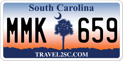 SC license plate MMK659
