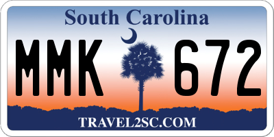 SC license plate MMK672