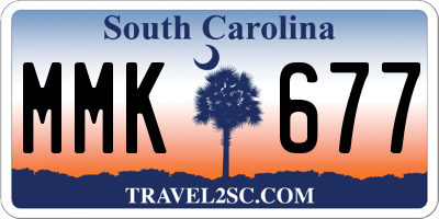 SC license plate MMK677