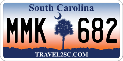 SC license plate MMK682