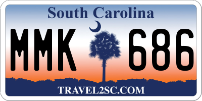 SC license plate MMK686