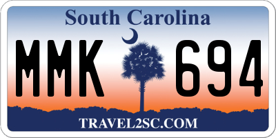 SC license plate MMK694