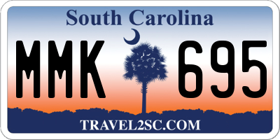 SC license plate MMK695