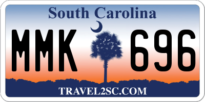 SC license plate MMK696