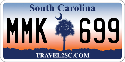 SC license plate MMK699