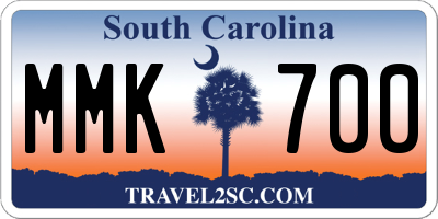 SC license plate MMK700