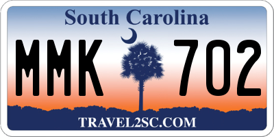 SC license plate MMK702