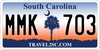SC license plate MMK703
