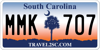 SC license plate MMK707