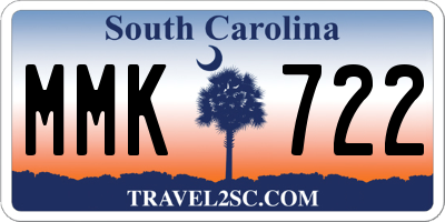 SC license plate MMK722