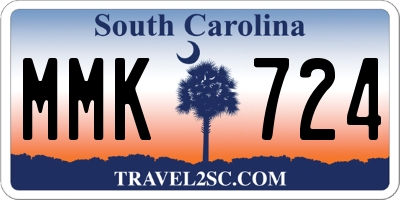 SC license plate MMK724