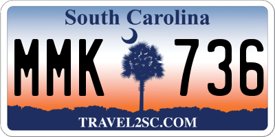 SC license plate MMK736