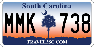 SC license plate MMK738