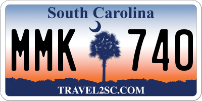 SC license plate MMK740