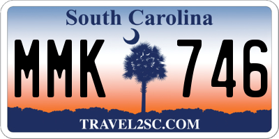 SC license plate MMK746