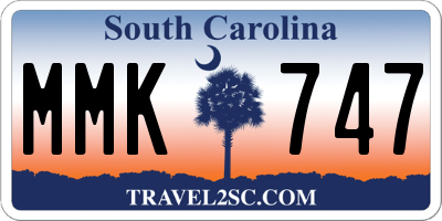 SC license plate MMK747