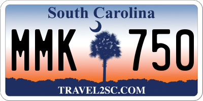 SC license plate MMK750