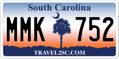 SC license plate MMK752