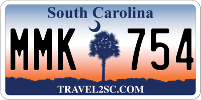 SC license plate MMK754