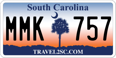 SC license plate MMK757