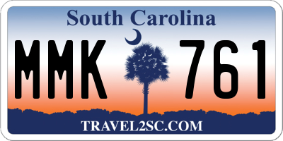 SC license plate MMK761