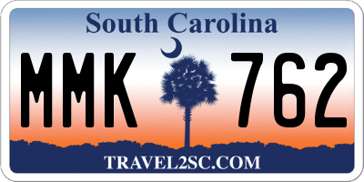 SC license plate MMK762