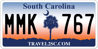 SC license plate MMK767