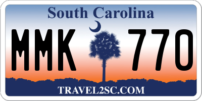 SC license plate MMK770