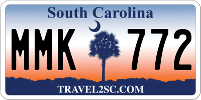 SC license plate MMK772