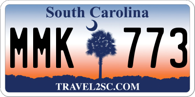 SC license plate MMK773