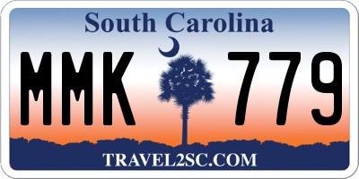 SC license plate MMK779