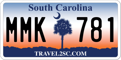 SC license plate MMK781