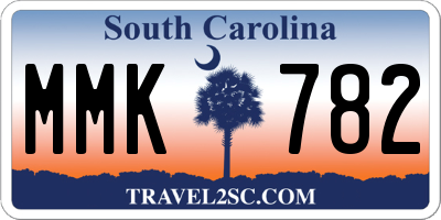 SC license plate MMK782