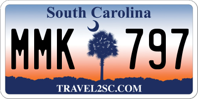 SC license plate MMK797