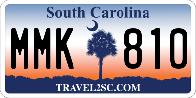 SC license plate MMK810