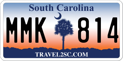 SC license plate MMK814