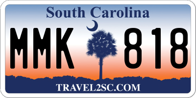 SC license plate MMK818
