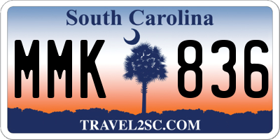 SC license plate MMK836